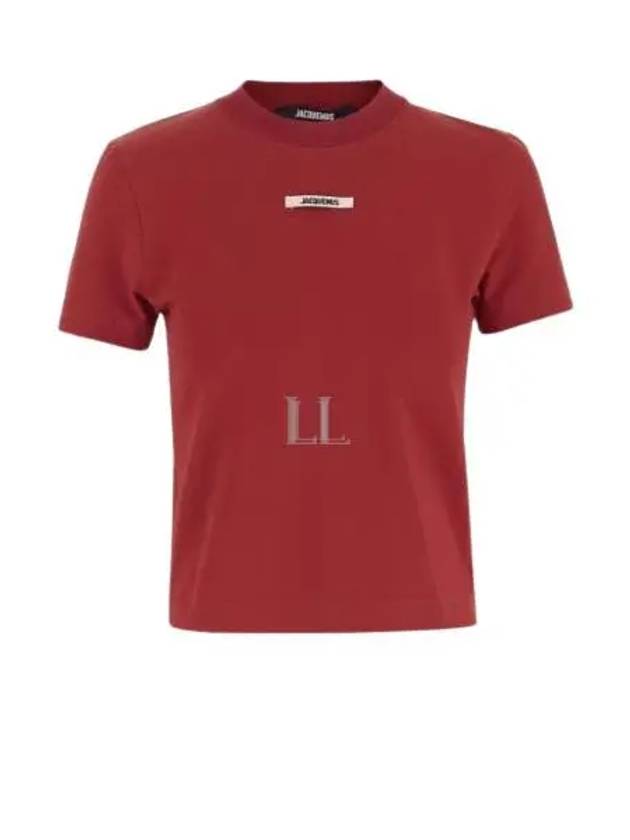 Le Gros Grain Short Sleeve T-Shirt Red - JACQUEMUS - BALAAN 2