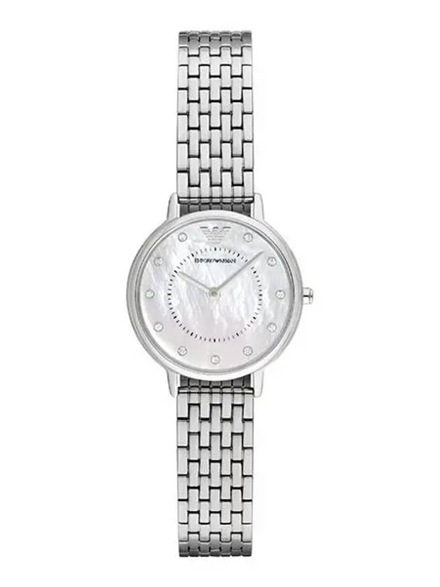 Women’s Kappa Mother Of Pearl DialMetal Watch Silver - EMPORIO ARMANI - BALAAN 2