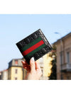 GG Signature Web Leather Half Wallet Black - GUCCI - BALAAN 2