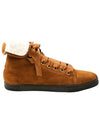 Fleece High Top Sneakers Camel - LANVIN - BALAAN 1