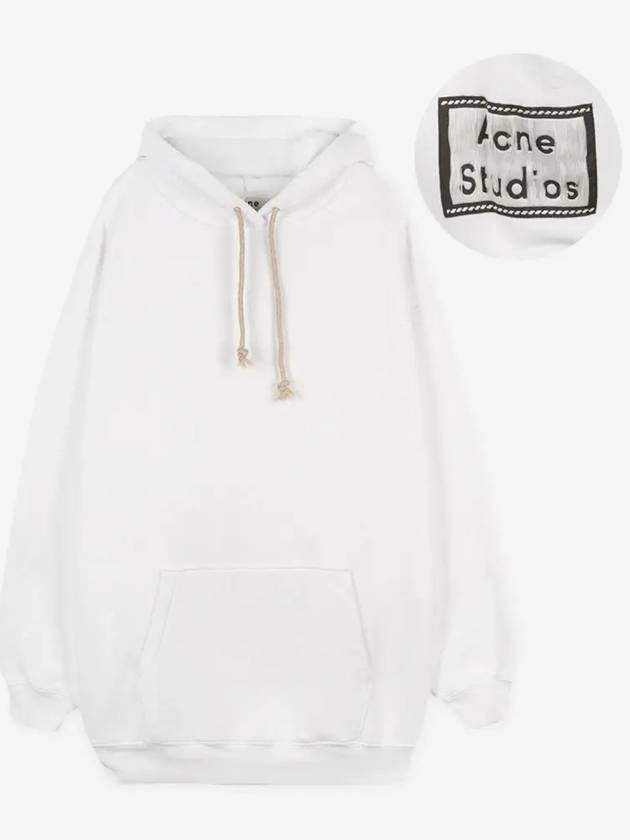 Back Label Patch Hooded Top White - ACNE STUDIOS - BALAAN 3