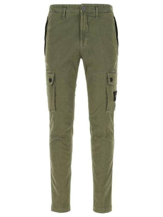 Men's Waffen Cargo Straight Pants Green - STONE ISLAND - BALAAN.