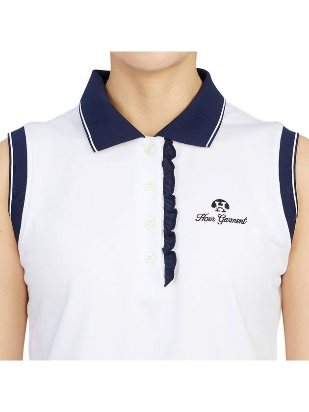 Golf Wear Sleeveless T-Shirt HHW 2A AP53 WHITE - HORN GARMENT - BALAAN 6