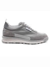 Vitello Alumni Trainer Caprede Low Top Sneakers Grey - THOM BROWNE - BALAAN 3