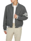 4 Bar Stripe Bomber Jacket Grey - THOM BROWNE - BALAAN 6