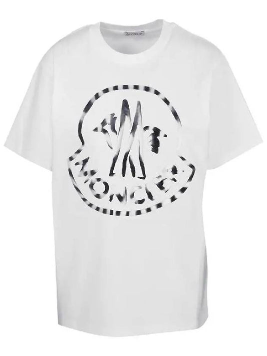 Big logo printing tshirt white 8C000 18 899WS 033 - MONCLER - BALAAN 1