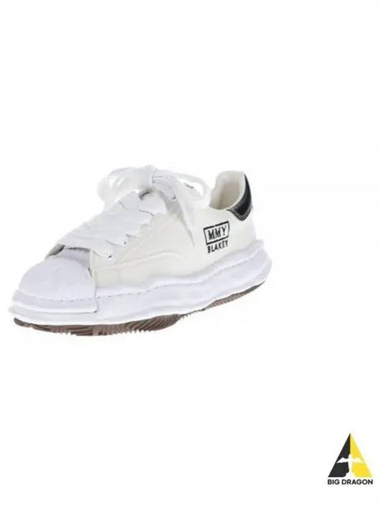 A08FW735 white Blakey canvas low top sneakers - MIHARA YASUHIRO - BALAAN 1