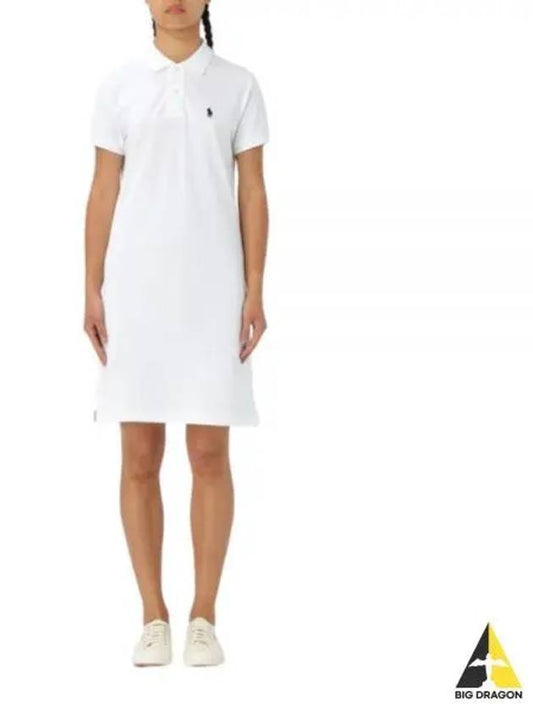 Women's Cotton Midi Dress White - POLO RALPH LAUREN - BALAAN 2