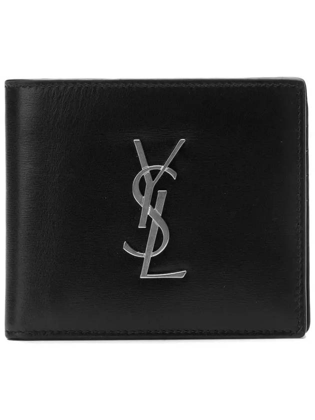 East/West Wallet In Smooth Leather Black - SAINT LAURENT - BALAAN 3