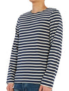 Minquiers Modern Stripe Long Sleeve T-Shirt Navy - SAINT JAMES - BALAAN 4