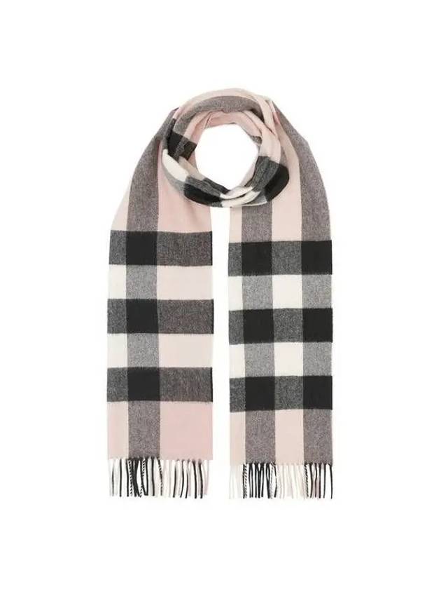 Check Cashmere Scarf Ash Rose - BURBERRY - BALAAN 2