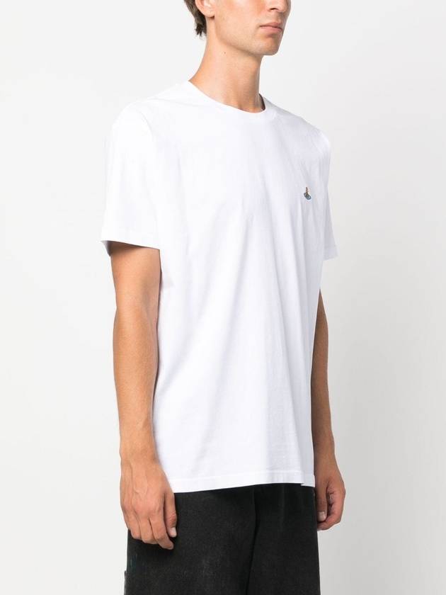 ORB Logo Cotton Short Sleeve T-Shirt White - VIVIENNE WESTWOOD - BALAAN 4