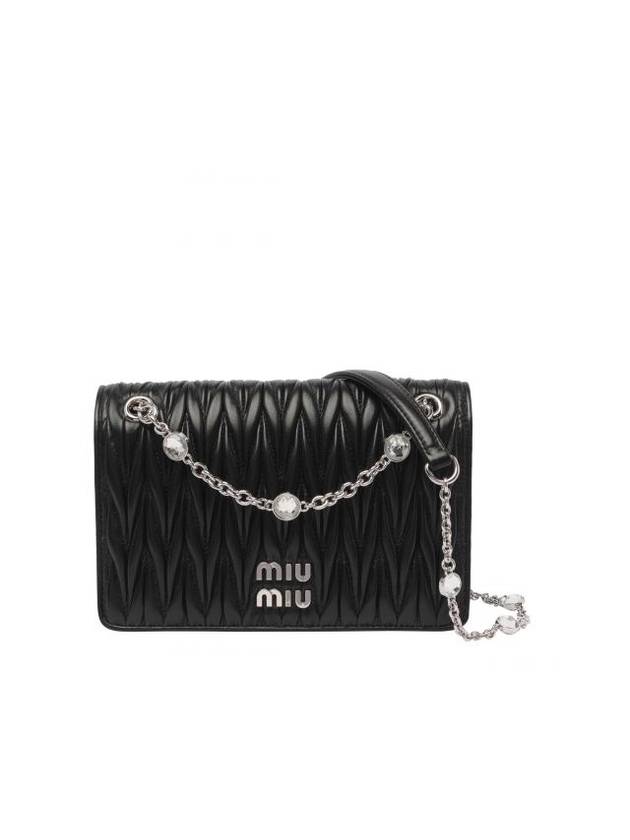 Matelasse Nappa Leather Mini Bag Black - MIU MIU - BALAAN 1