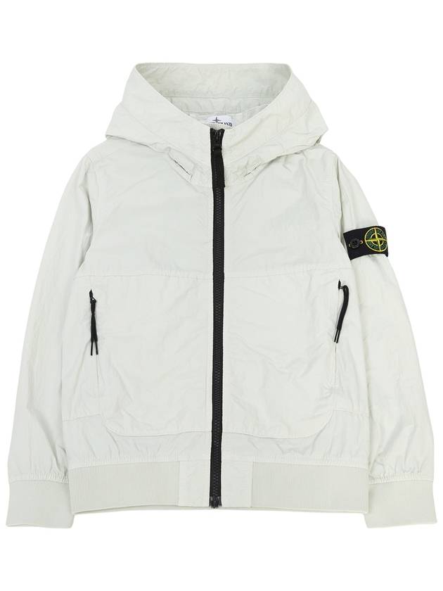 Kids Wappen Patch Wind Zip Up Hoodie White - STONE ISLAND - BALAAN 2