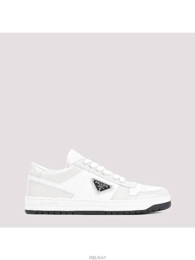 Downtown Leather Low Top Sneakers White - PRADA - BALAAN 5