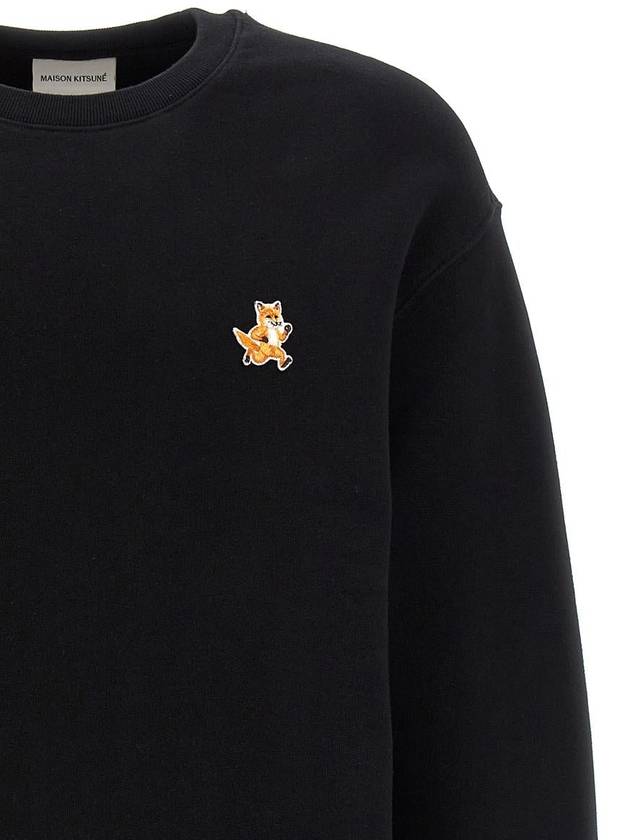 Fox Cotton Sweatshirt Black - MAISON KITSUNE - BALAAN 4