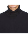 Wappen Patch Loose Fit Cotton Turtleneck Navy - STONE ISLAND - BALAAN 7