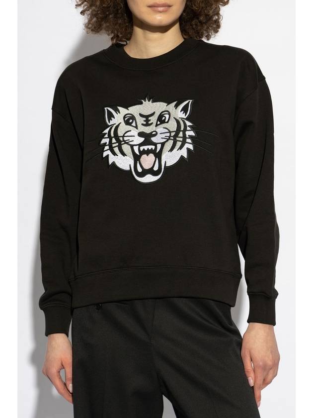 Kenzo Sweatshirt With Tiger Motif, Women's, Black - KENZO - BALAAN 3