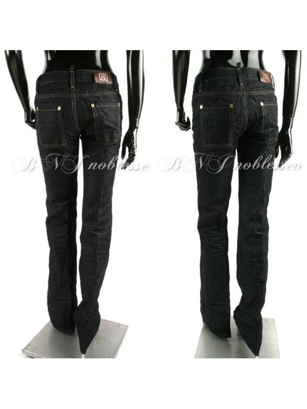 Women's Cotton Bootcut Jeans Black - DSQUARED2 - BALAAN.