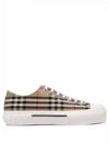 Vintage Check Cotton Sneakers Archive Beige - BURBERRY - BALAAN 2