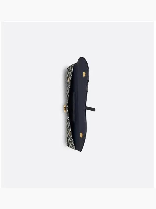 Saddle Pouch Blue  Oblique Jacquard - DIOR - BALAAN 5