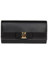 Vara Bow Continental Long Wallet Black - SALVATORE FERRAGAMO - BALAAN 2