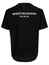 Cotton Back Logo Short Sleeve T-Shirt Black - WOOYOUNGMI - BALAAN 3