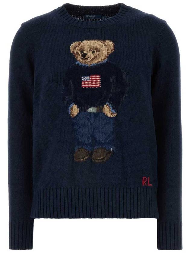 Bear Crew Neck Knit Top Navy - POLO RALPH LAUREN - BALAAN 2