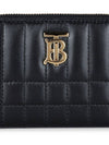 Lola Zipper Quilted Leather Half Wallet Black - BURBERRY - BALAAN 3