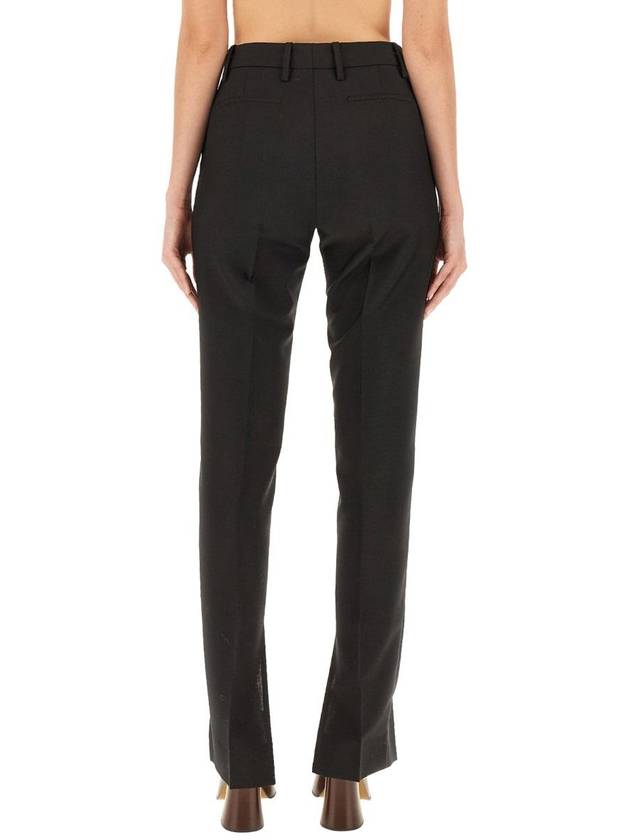 Mohair Wool Straight Pant Black - GUCCI - BALAAN 4