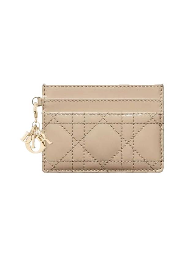 Lady Freesia 5 Slot Card Wallet Sand - DIOR - BALAAN 1