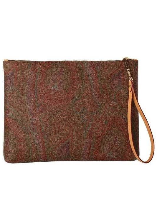 Paisley Strap Pouch Clutch Bag Brown - ETRO - BALAAN 2