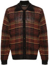 Evening Polo Jesus Check Knit Hemp Cardigan Brown - OUR LEGACY - BALAAN 2