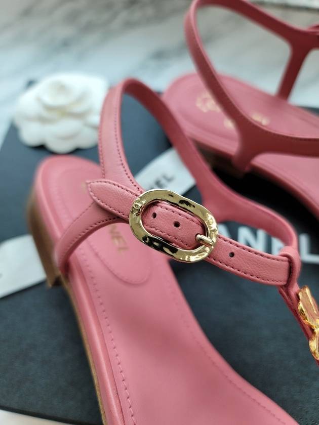 36 size clover button string sandals pink - CHANEL - BALAAN 5