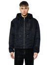 Anagram Drawstring Padded Hooded Jacket Black - LOEWE - BALAAN 2