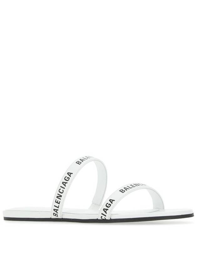 Logo Round Slippers White - BALENCIAGA - BALAAN 3