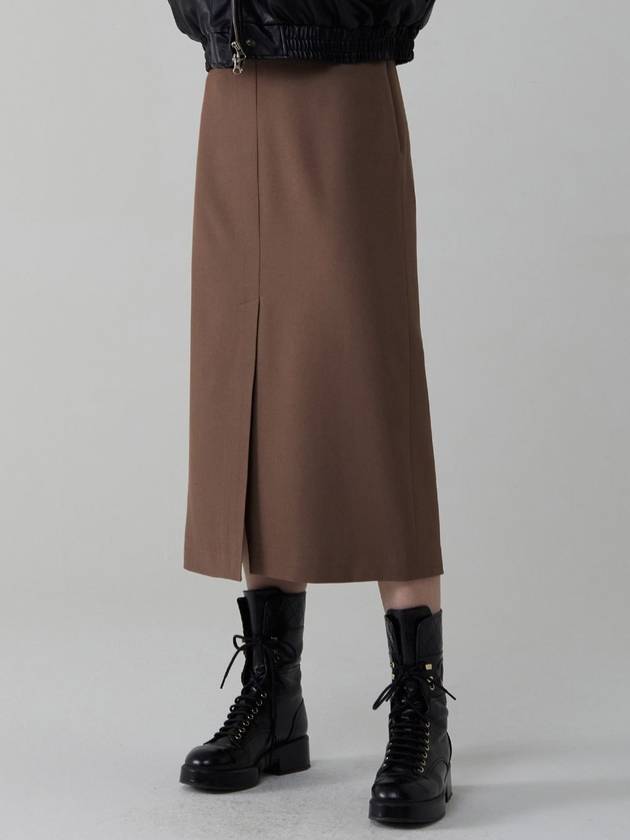 Front Slit Long Skirt_Brown - ITER - BALAAN 1