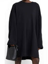 Mini Sweatshirt Cotton Short Dress Black - MAISON MARGIELA - BALAAN 2