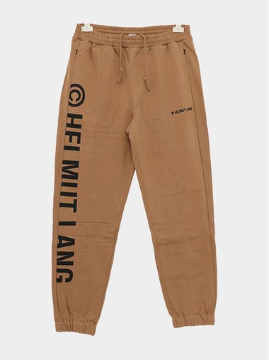 Logo Print Jogger Track Pants Brown - HELMUT LANG - BALAAN 1