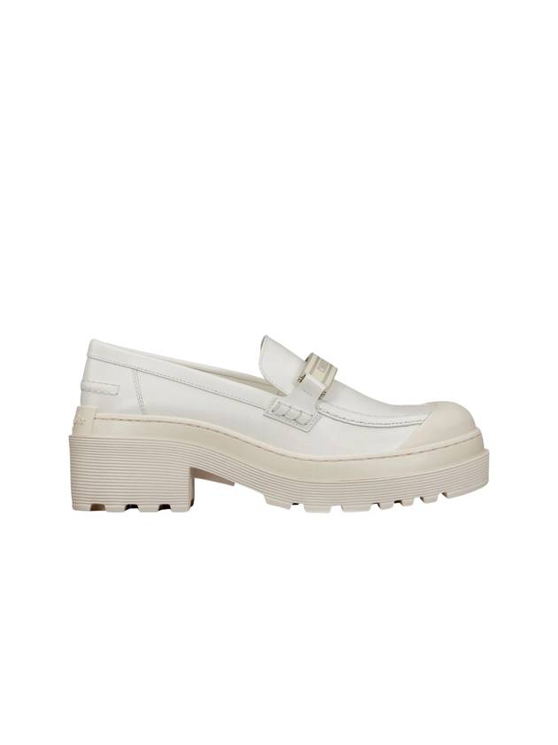 Brushed Calfskin Code Loafers White - DIOR - BALAAN 1