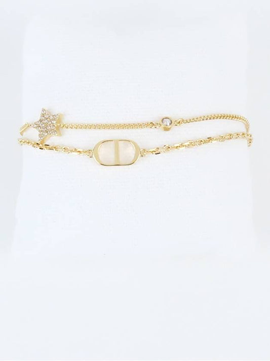 Women's Petite CD Double Bracelet Gold - DIOR - BALAAN 2