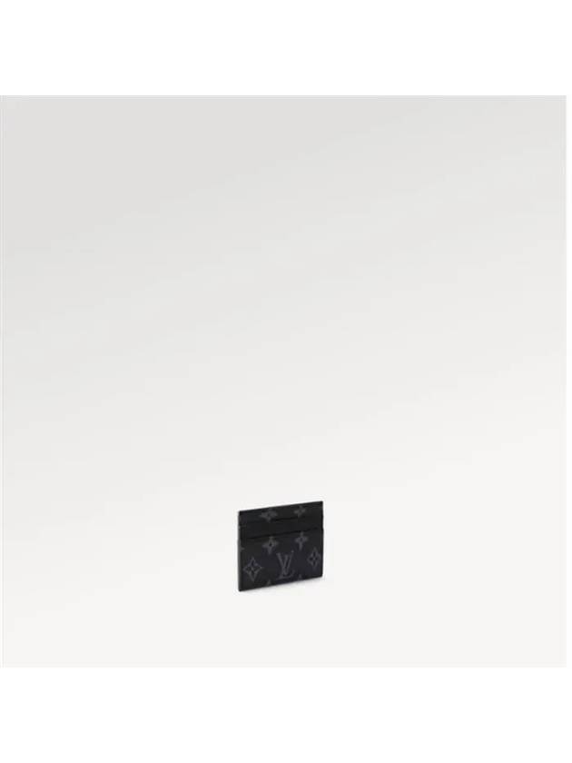 Monogram Eclipse Double Card Wallet Black - LOUIS VUITTON - BALAAN 4