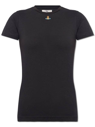 Vivienne Westwood ‘Peru’ T-shirt With Logo, Women's, Black - VIVIENNE WESTWOOD - BALAAN 1