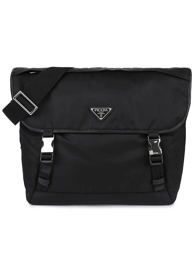 Re-Nylon Saffiano Shoulder Bag Black - PRADA - BALAAN 7