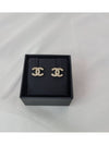 Women's CC Logo Pearl Crystal Stud Earrings Gold - CHANEL - BALAAN 9