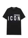 Men's Icon Logo Short Sleeve T-Shirt Black - DSQUARED2 - BALAAN 2