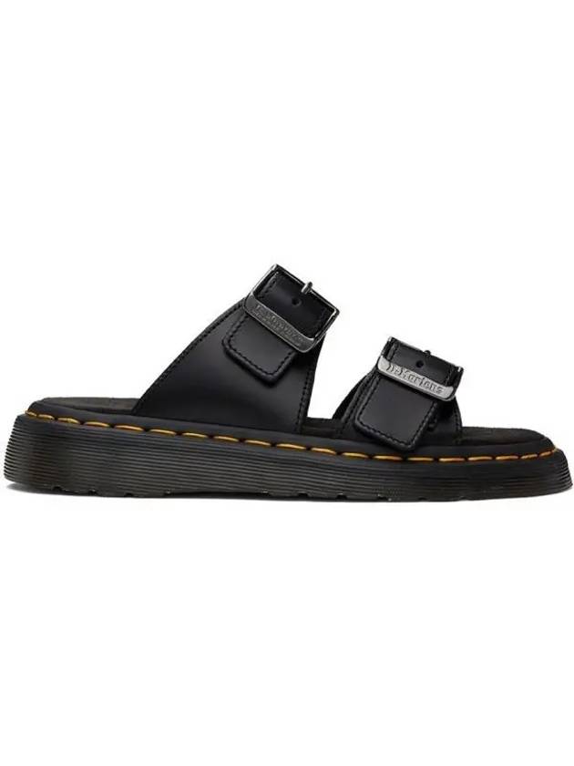 Black Joseph Buckle Leather Slide Sandals 241399F124010 271571 1147720 - DR. MARTENS - BALAAN 1