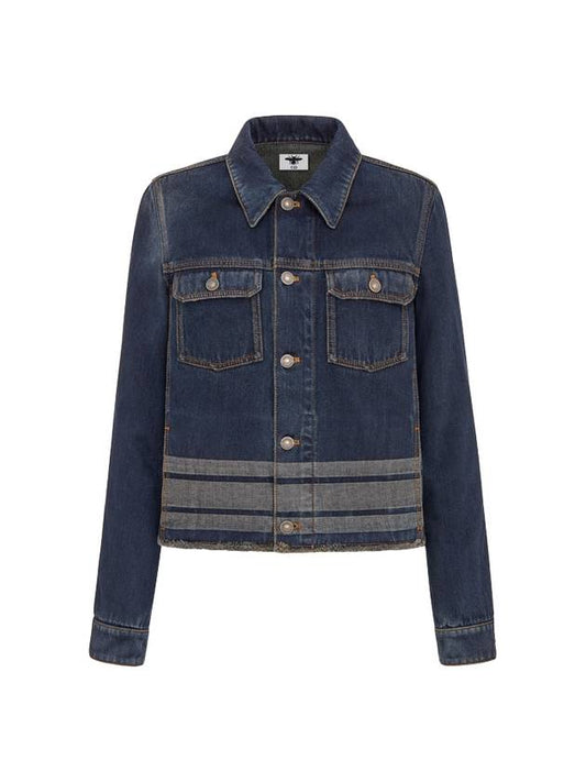 Women's Couture Denim Jacket Deep Blue - DIOR - BALAAN 1