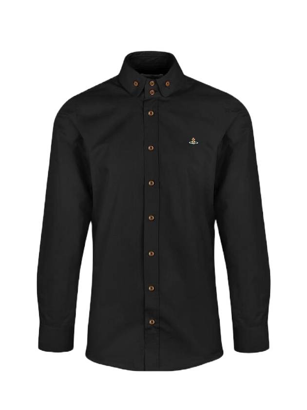 Men's Two Button Krall Long Sleeve Shirt Black - VIVIENNE WESTWOOD - BALAAN.