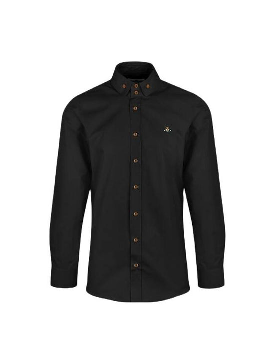 Men's Two Button Krall Long Sleeve Shirt Black - VIVIENNE WESTWOOD - BALAAN.